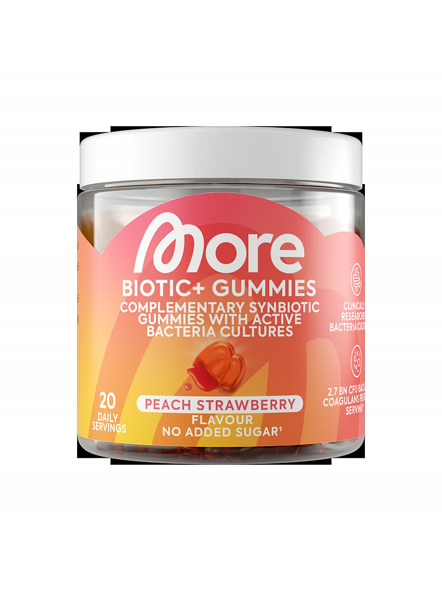 Biotic+ Gummies Peach Strawberry (More Nutrition)