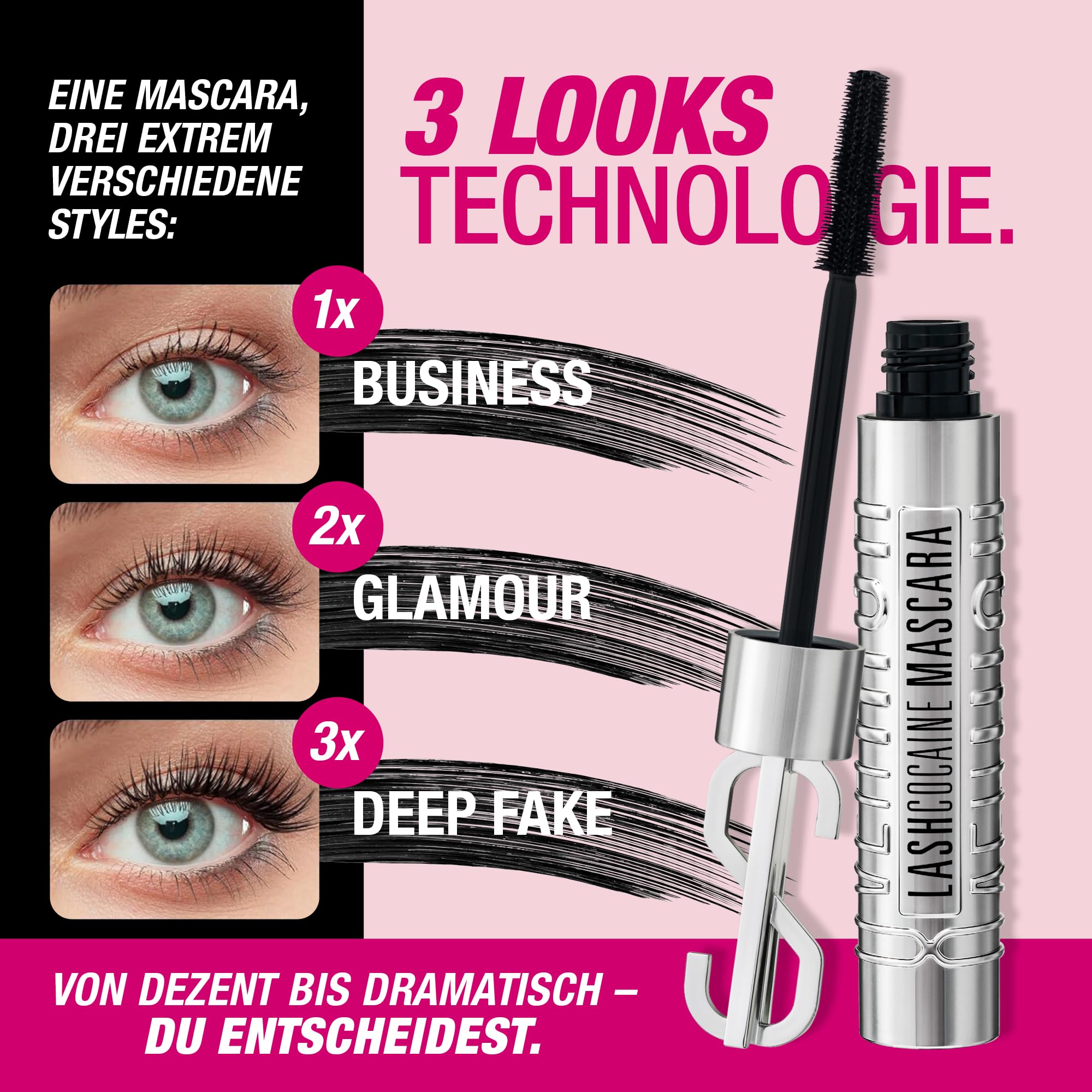 LASHCOCAINE Overrich Mascara – 3-Looks (Svenja Walberg)